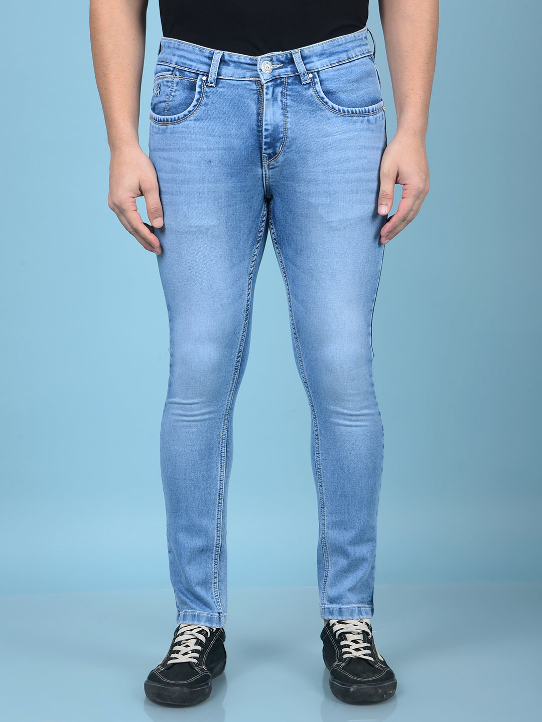 Blue Skinny Jeans-Men Jeans-Crimsoune Club