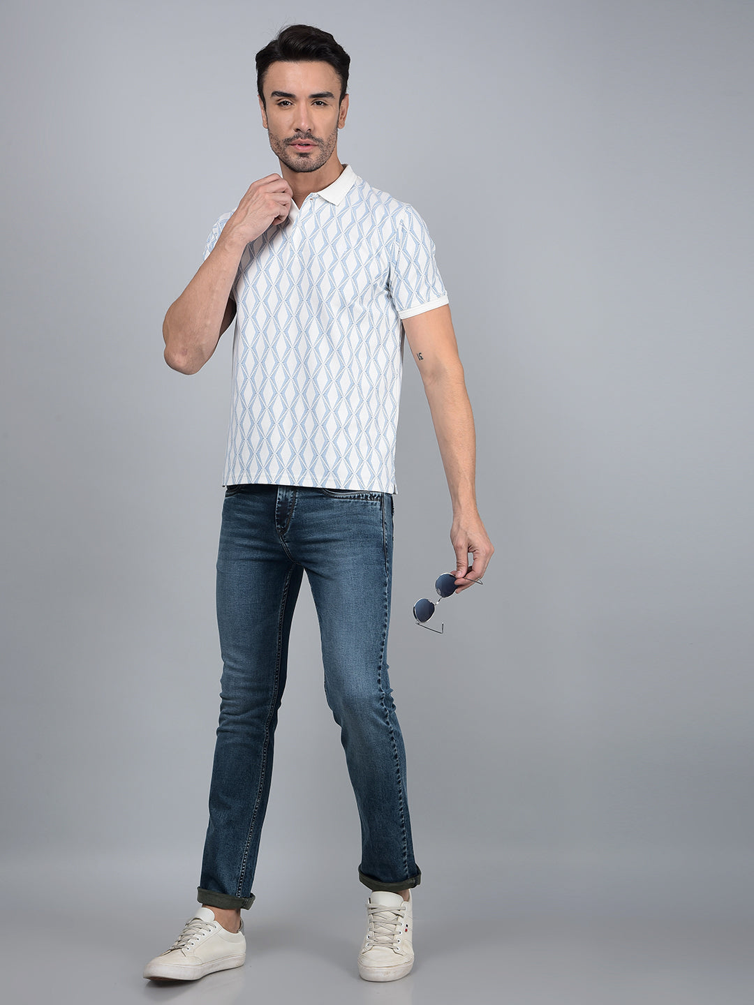 Blue Skinny Jeans-Men Jeans-Crimsoune Club