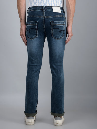 Blue Skinny Jeans-Men Jeans-Crimsoune Club