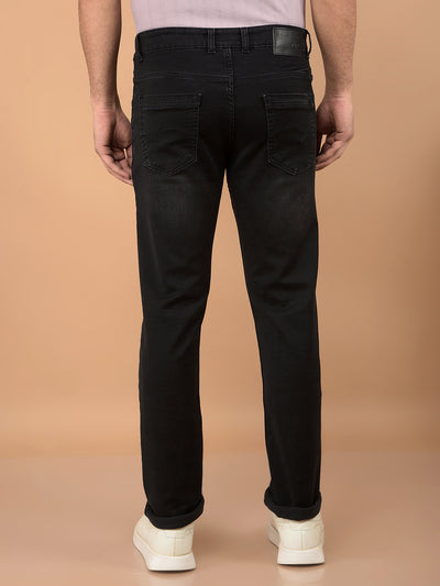 Black Straight Jeans-Men Jeans-Crimsoune Club