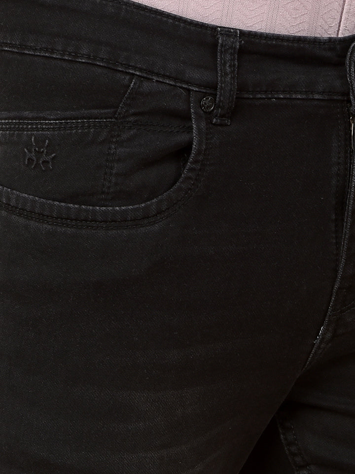 Black Straight Jeans-Men Jeans-Crimsoune Club