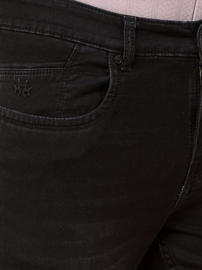 Black Straight Jeans-Men Jeans-Crimsoune Club
