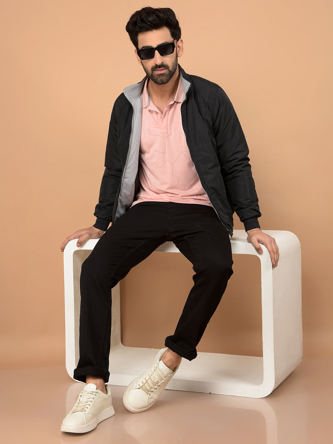 Black Straight Jeans-Men Jeans-Crimsoune Club