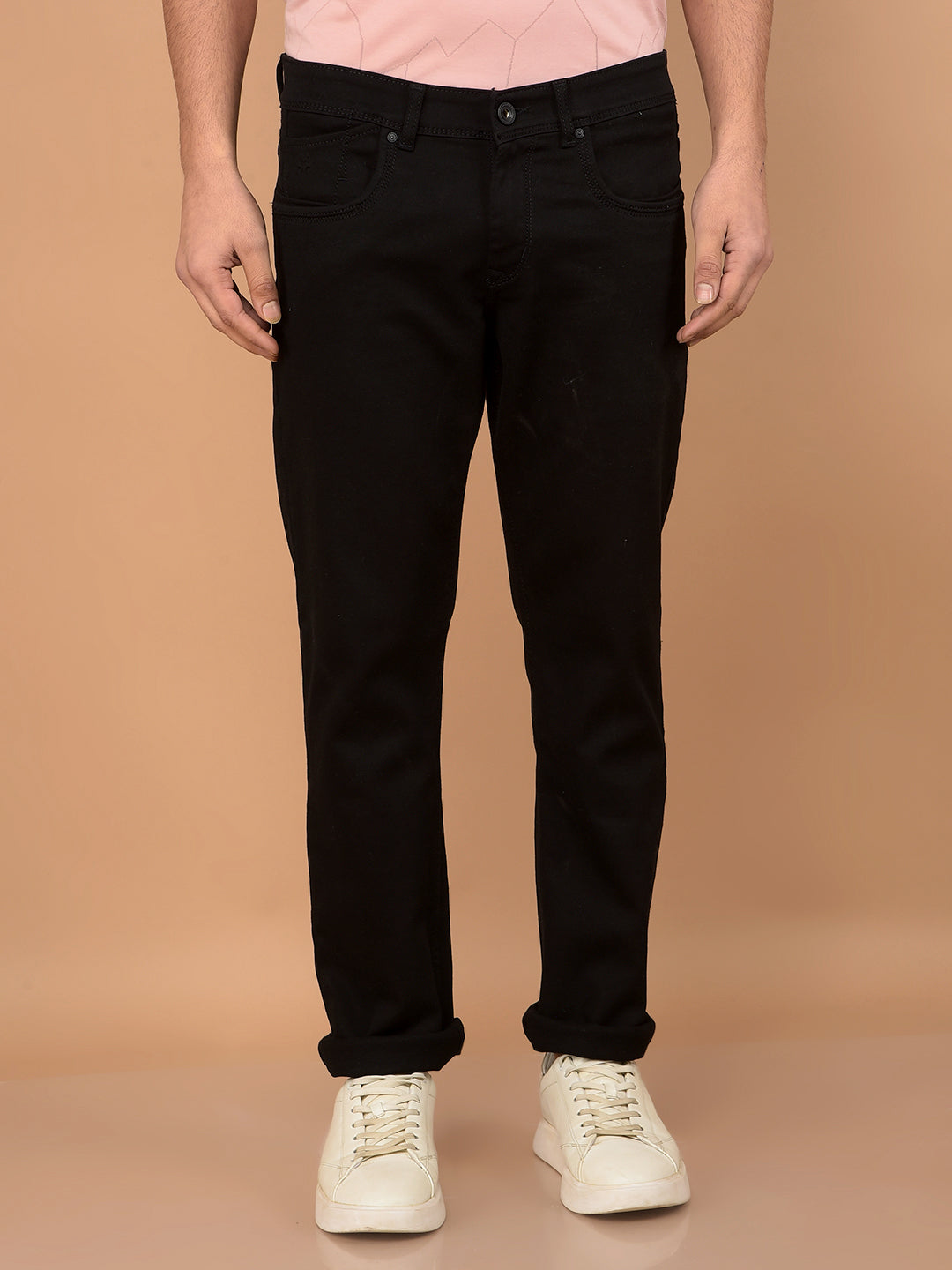 Black Straight Jeans-Men Jeans-Crimsoune Club