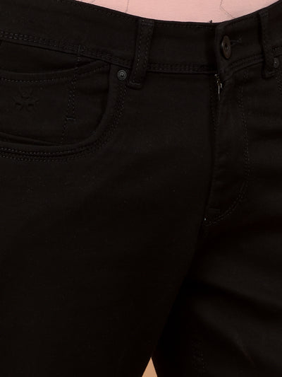 Black Straight Jeans-Men Jeans-Crimsoune Club