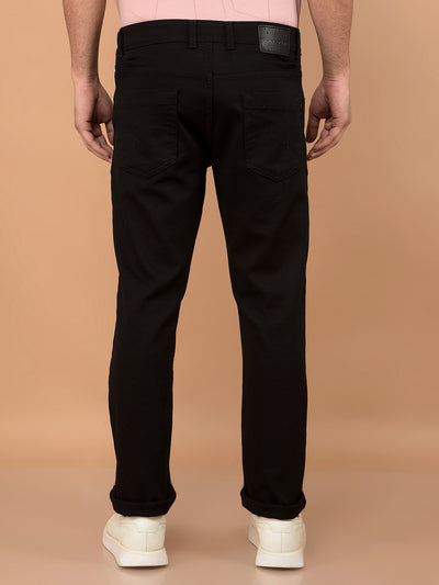 Black Straight Jeans-Men Jeans-Crimsoune Club