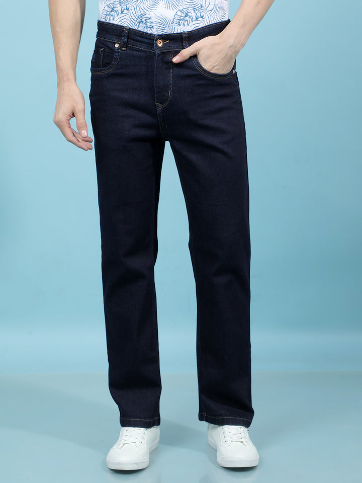 Blue Baggy Jeans-Men Jeans-Crimsoune Club