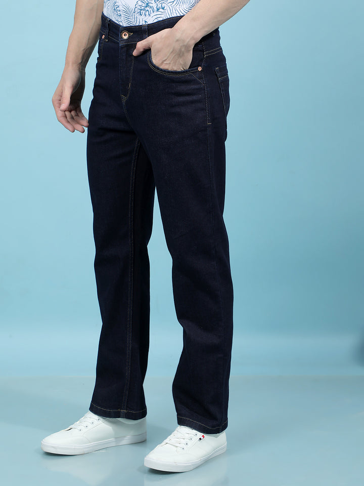 Blue Baggy Jeans-Men Jeans-Crimsoune Club