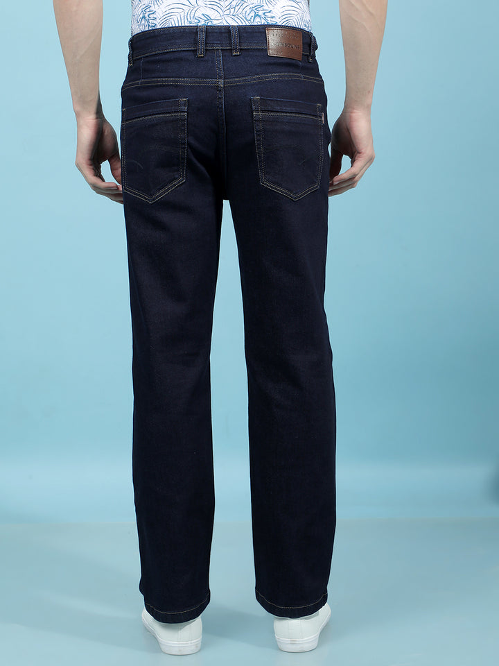Blue Baggy Jeans-Men Jeans-Crimsoune Club