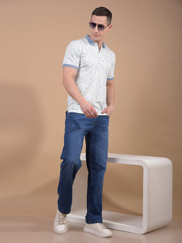 Blue Baggy Jeans-Men Jeans-Crimsoune Club