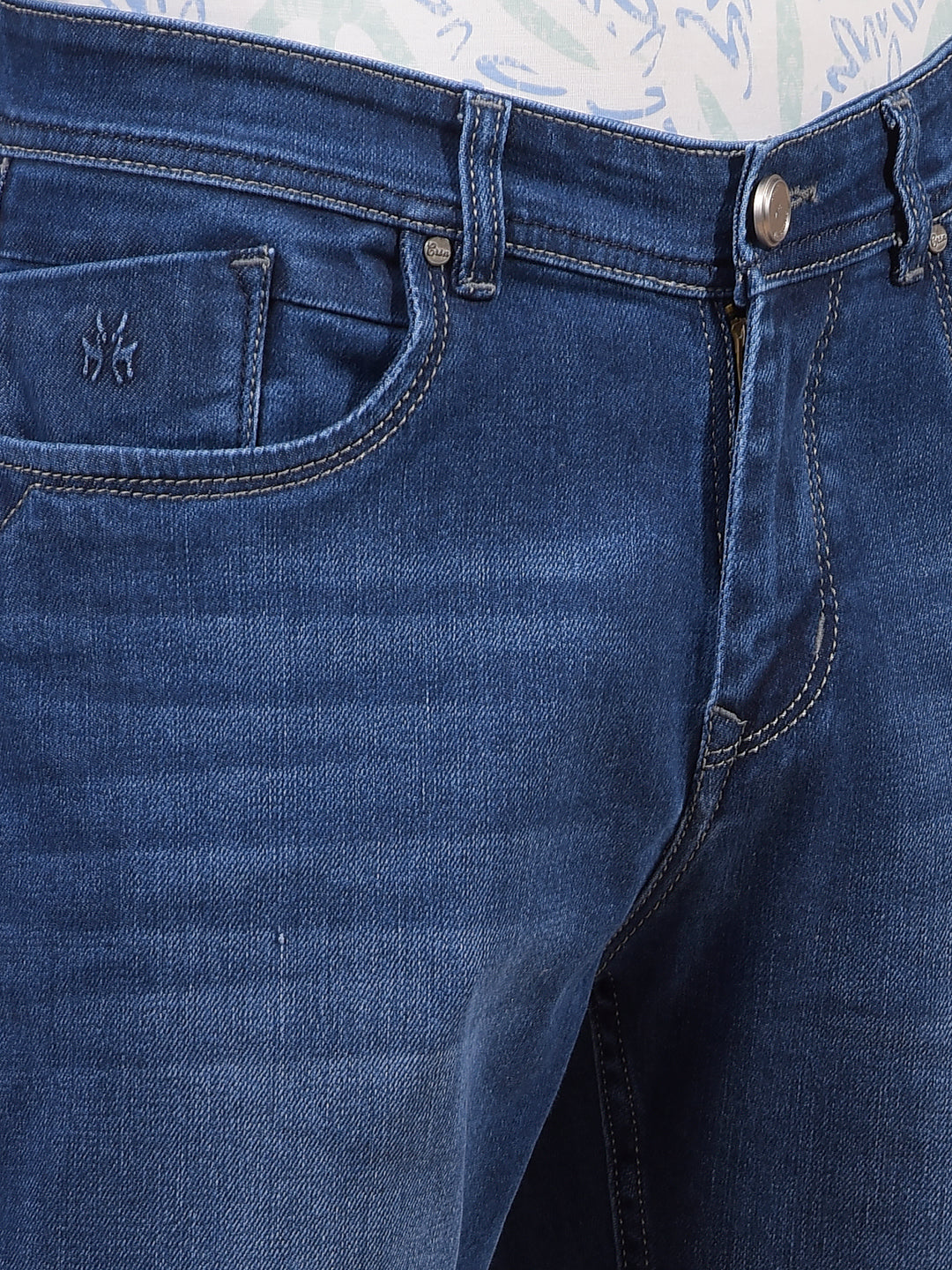 Blue Baggy Jeans-Men Jeans-Crimsoune Club