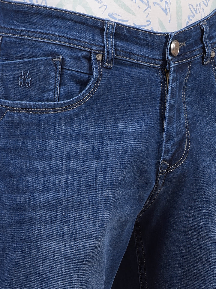 Blue Baggy Jeans-Men Jeans-Crimsoune Club