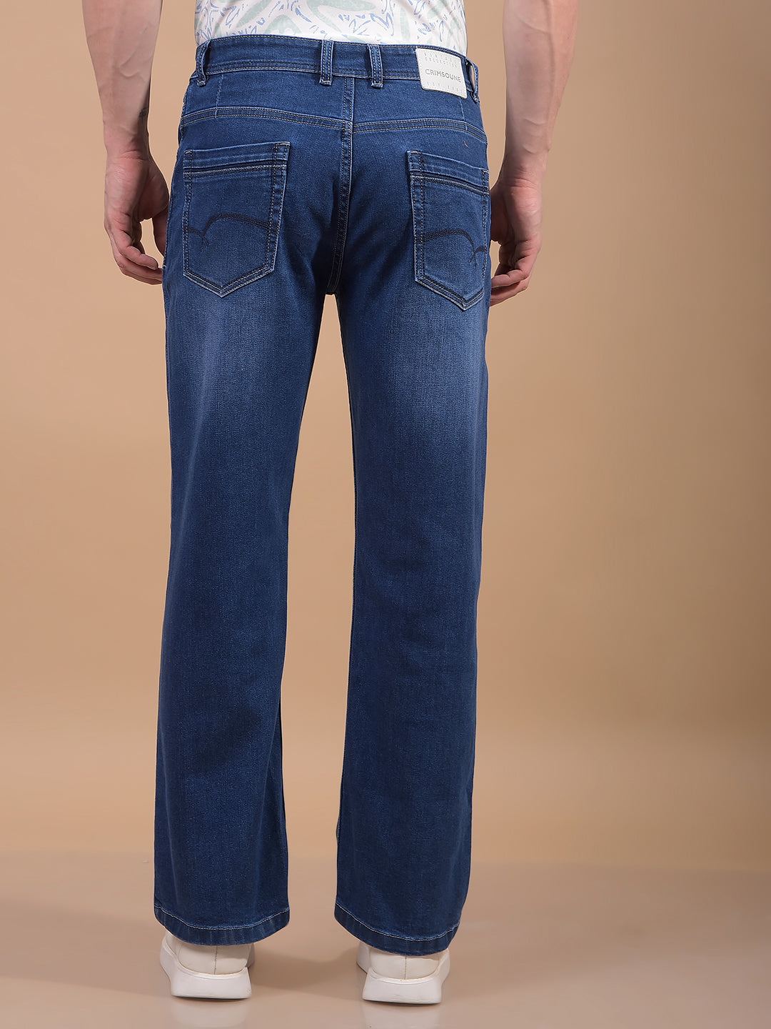 Blue Baggy Jeans-Men Jeans-Crimsoune Club