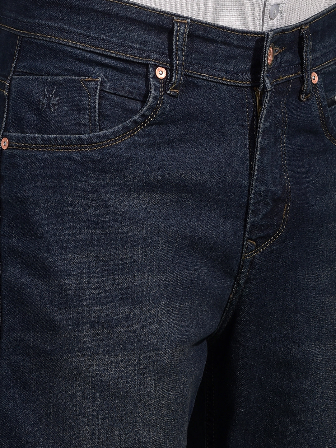 Blue Baggy Jeans-Men Jeans-Crimsoune Club