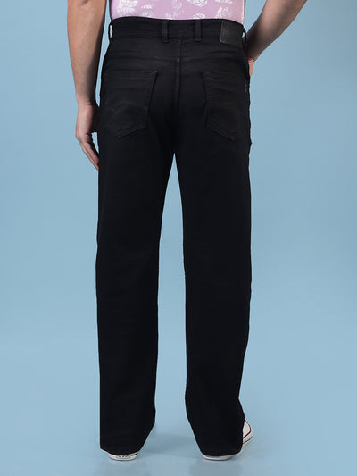 Men's Black Baggy Jeans-Men Jeans-Crimsoune Club