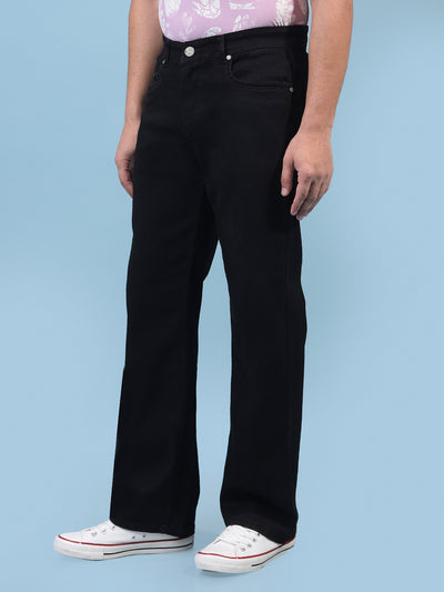 Men's Black Baggy Jeans-Men Jeans-Crimsoune Club