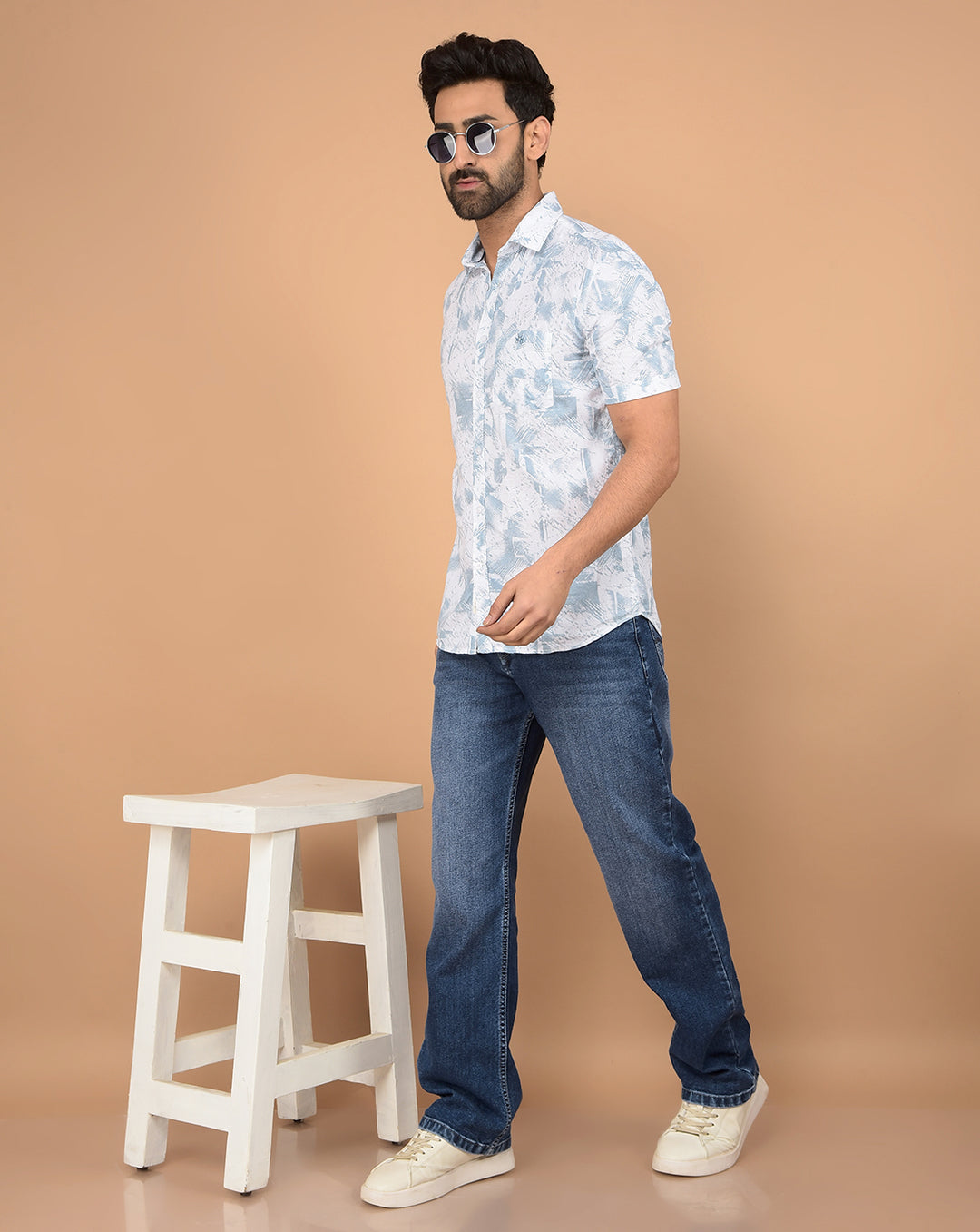 Blue Baggy Jeans-Men Jeans-Crimsoune Club
