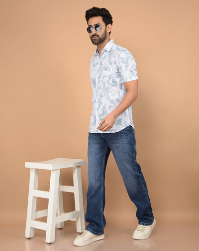 Blue Baggy Jeans-Men Jeans-Crimsoune Club