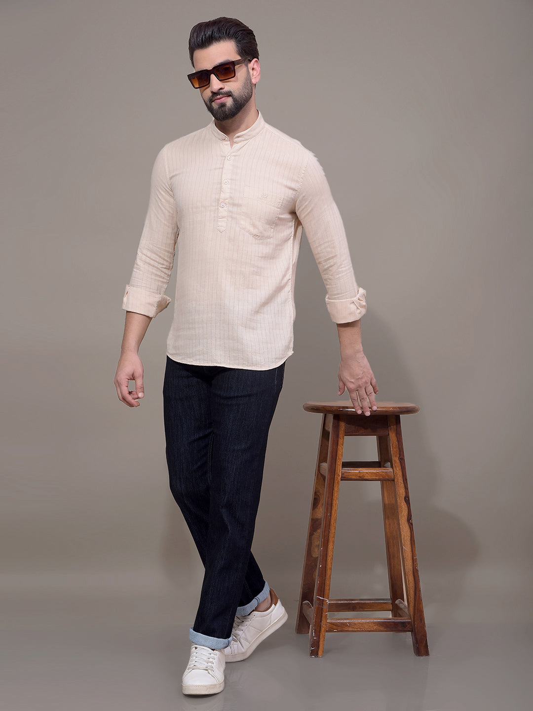 Navy Blue Straight Jeans-Men Jeans-Crimsoune Club