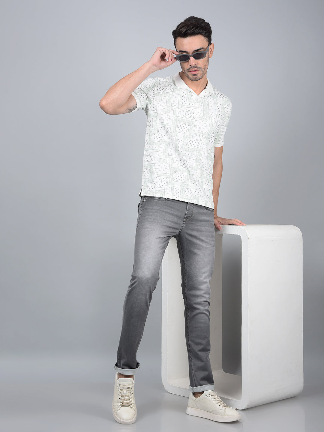 Grey Jeans-Men Jeans-Crimsoune Club