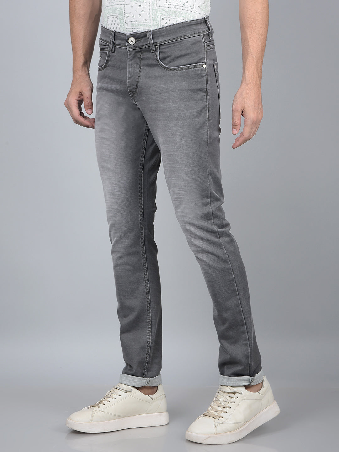 Grey Jeans-Men Jeans-Crimsoune Club