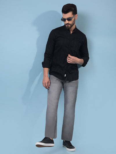 Men's Grey Straight Jeans-Men Jeans-Crimsoune Club
