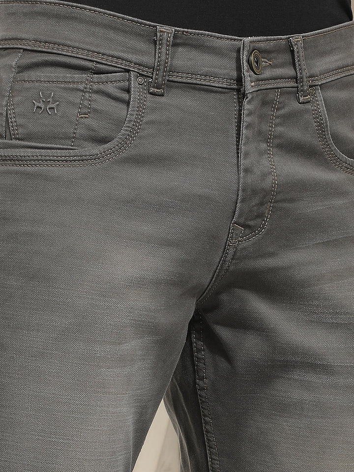 Grey Straight Jeans-Men Jeans-Crimsoune Club