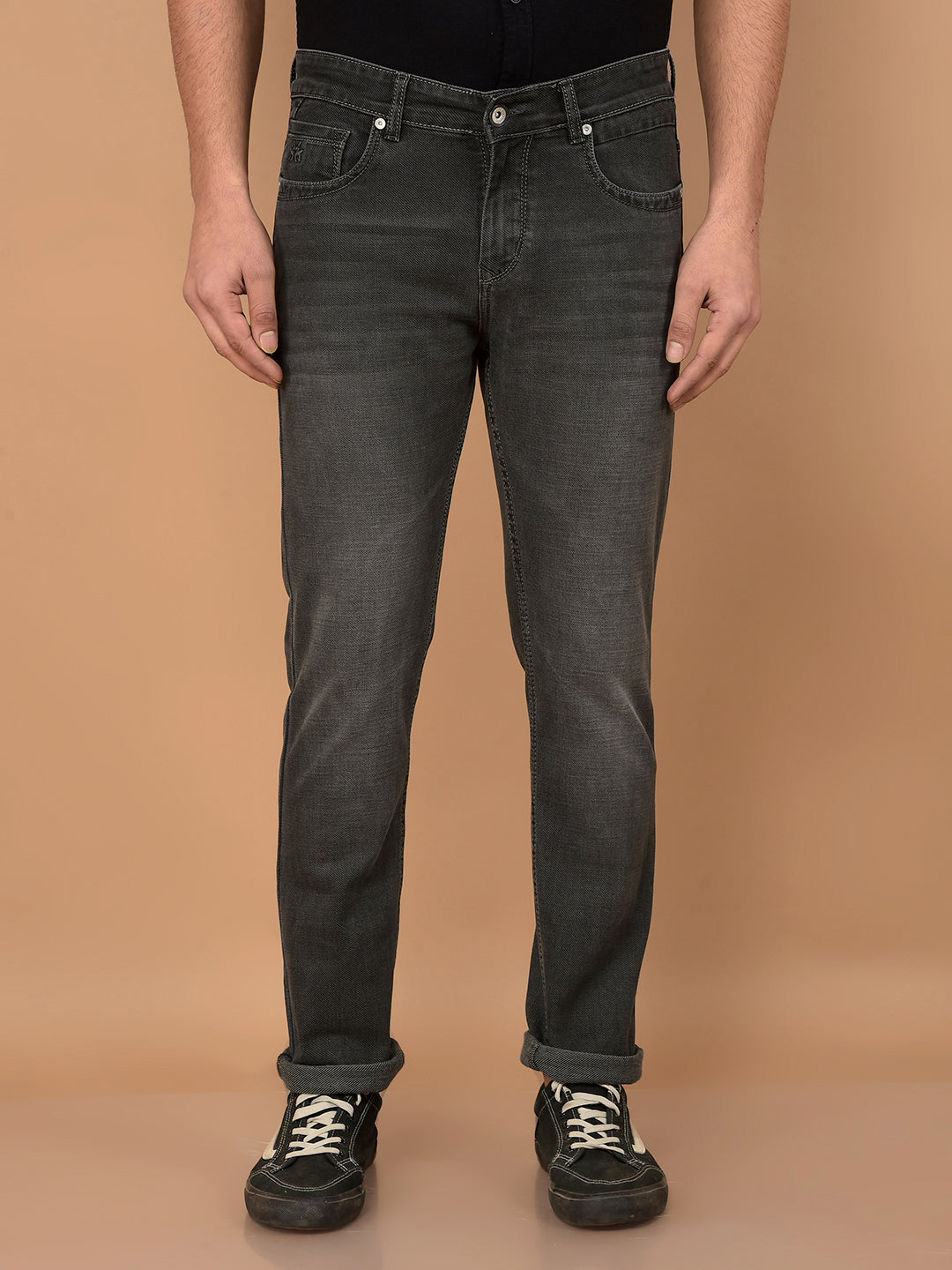 Grey Jeans-Men Jeans-Crimsoune Club
