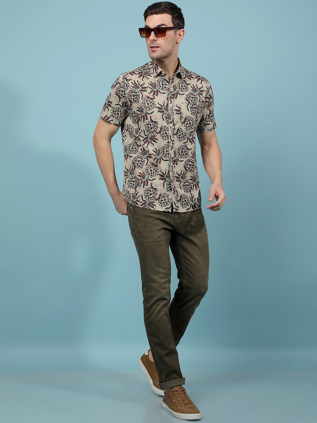 Beige Jeans-Men Jeans-Crimsoune Club