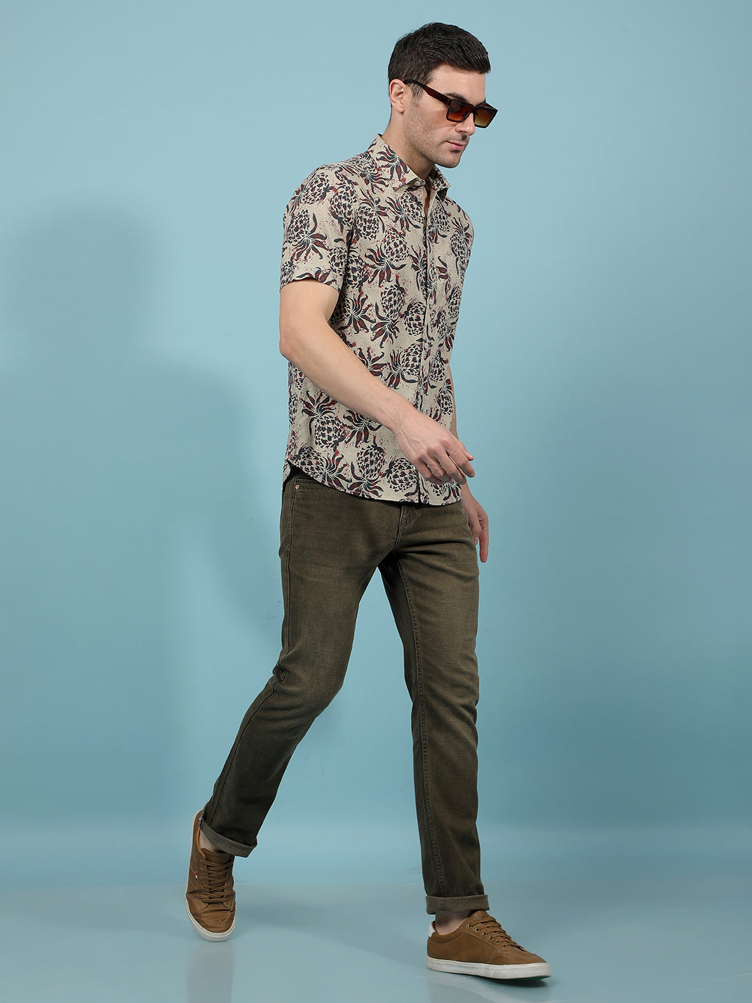 Beige Jeans-Men Jeans-Crimsoune Club
