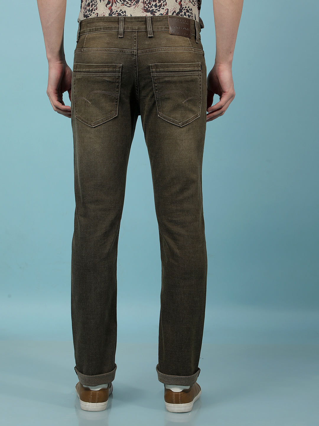 Beige Jeans-Men Jeans-Crimsoune Club