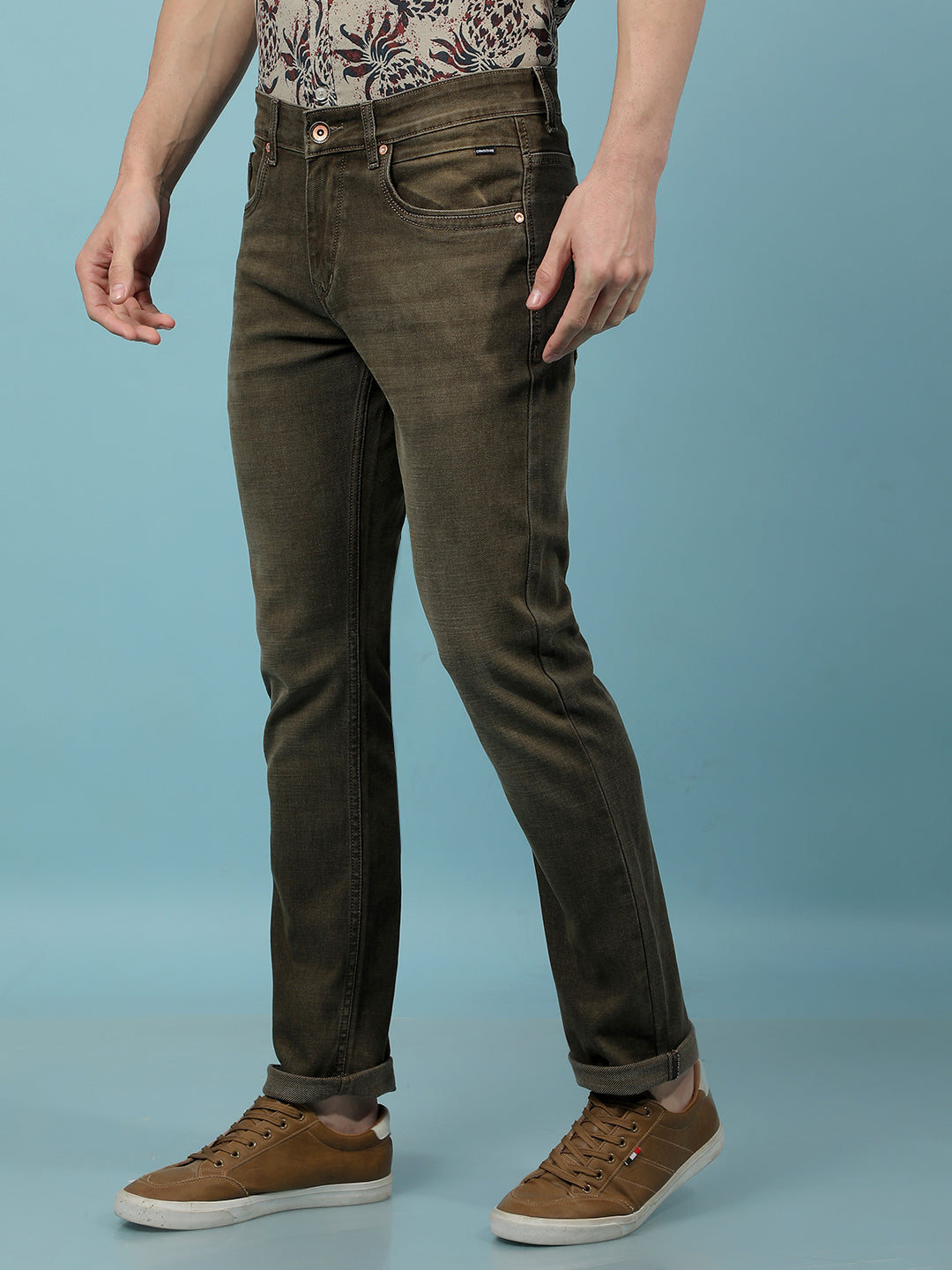 Beige Jeans-Men Jeans-Crimsoune Club