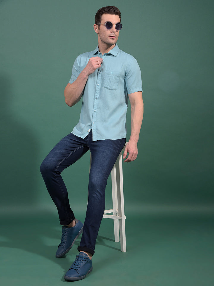 Blue Skinny Jeans-Men Jeans-Crimsoune Club
