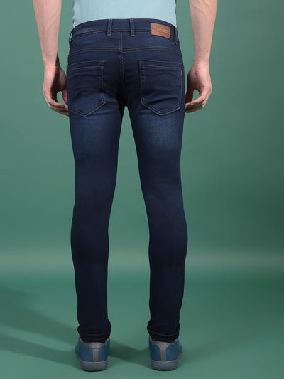 Blue Skinny Jeans-Men Jeans-Crimsoune Club