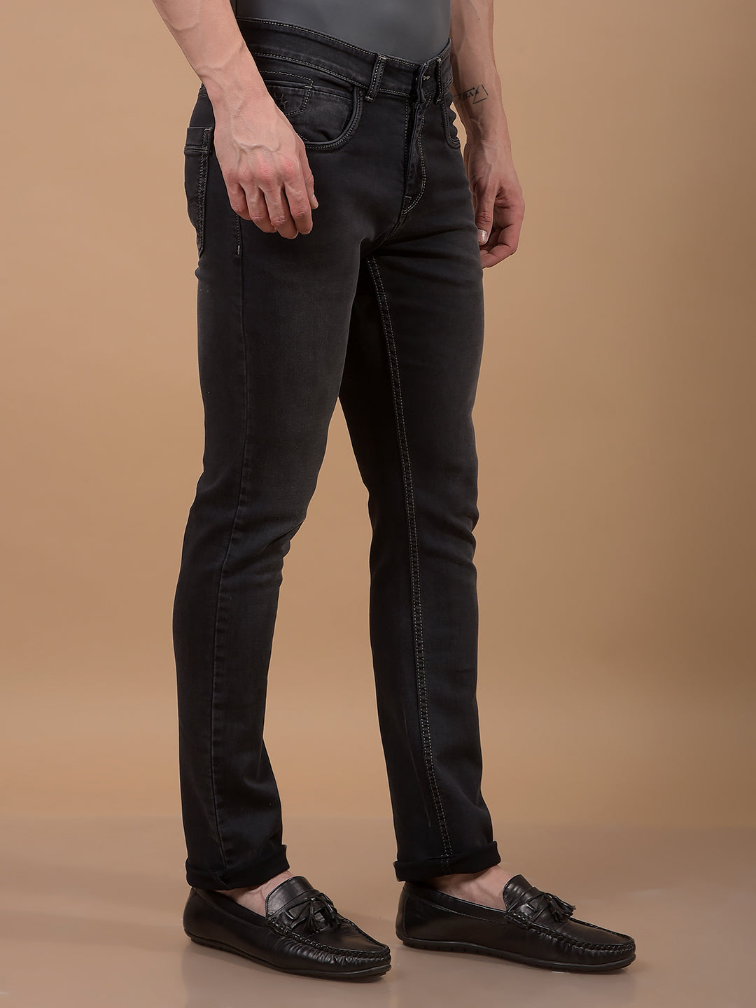 Grey Jeans-Men Jeans-Crimsoune Club