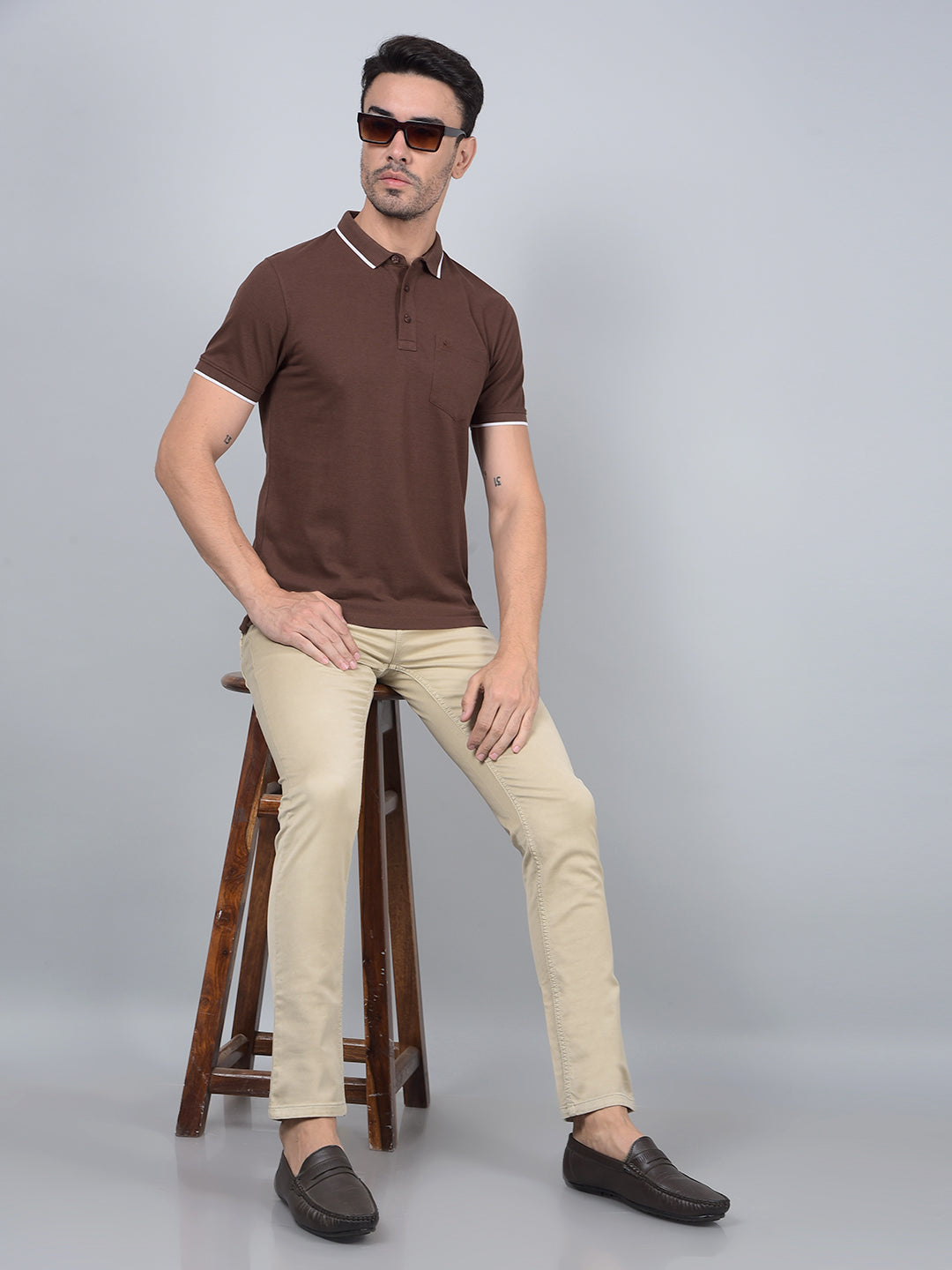 Beige Jeans-Men Jeans-Crimsoune Club