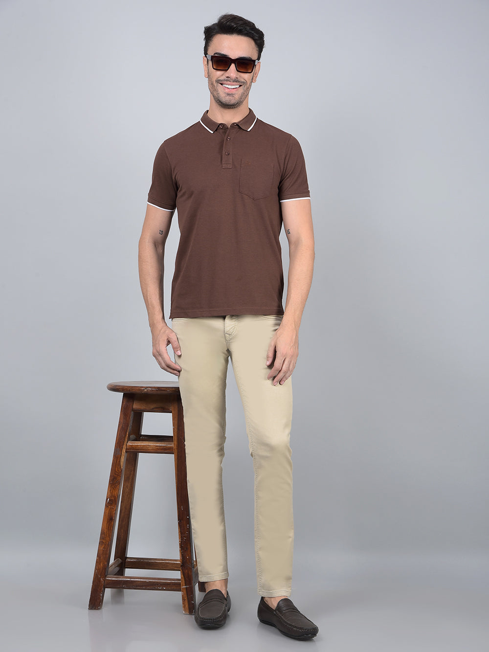 Beige Jeans-Men Jeans-Crimsoune Club