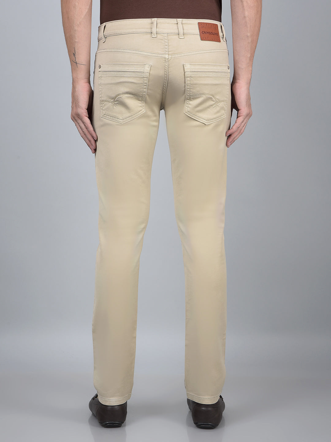 Beige Jeans-Men Jeans-Crimsoune Club
