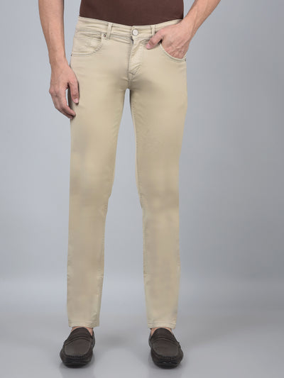 Beige Jeans-Men Jeans-Crimsoune Club