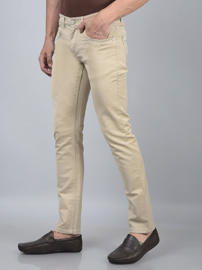 Beige Jeans-Men Jeans-Crimsoune Club