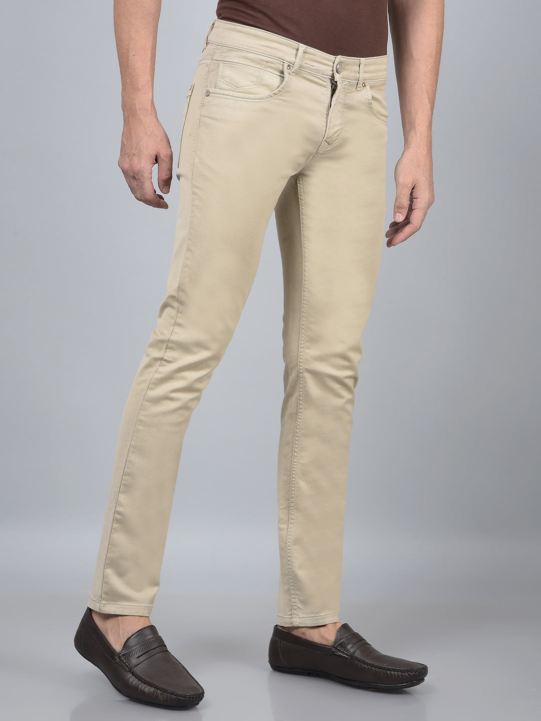 Beige Jeans-Men Jeans-Crimsoune Club