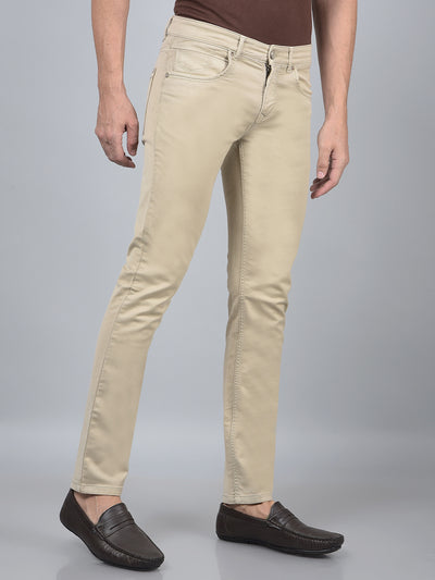 Beige Jeans-Men Jeans-Crimsoune Club