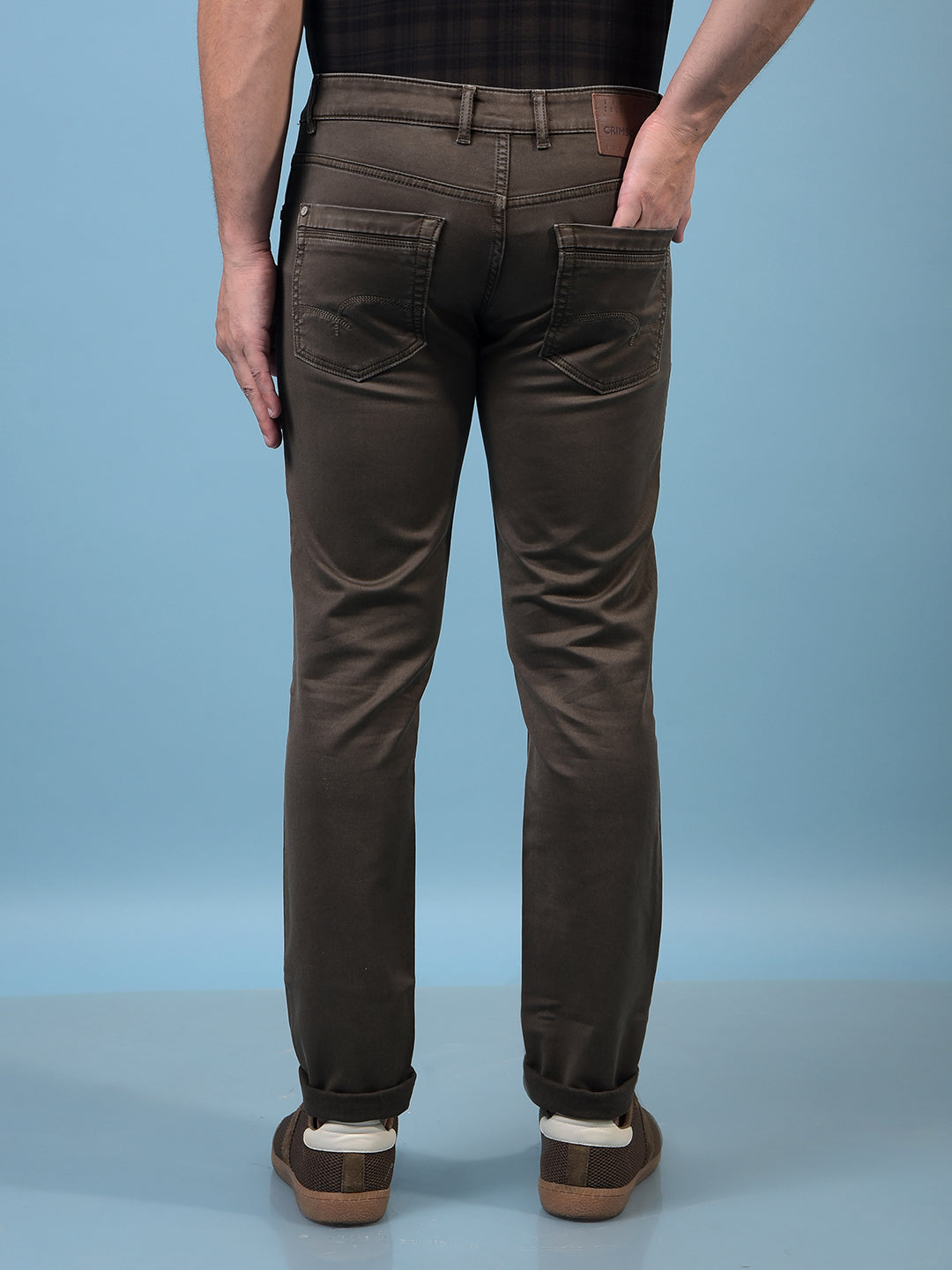 Men's Brown Jeans-Men Jeans-Crimsoune Club