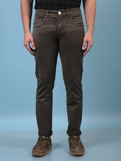 Men's Brown Jeans-Men Jeans-Crimsoune Club