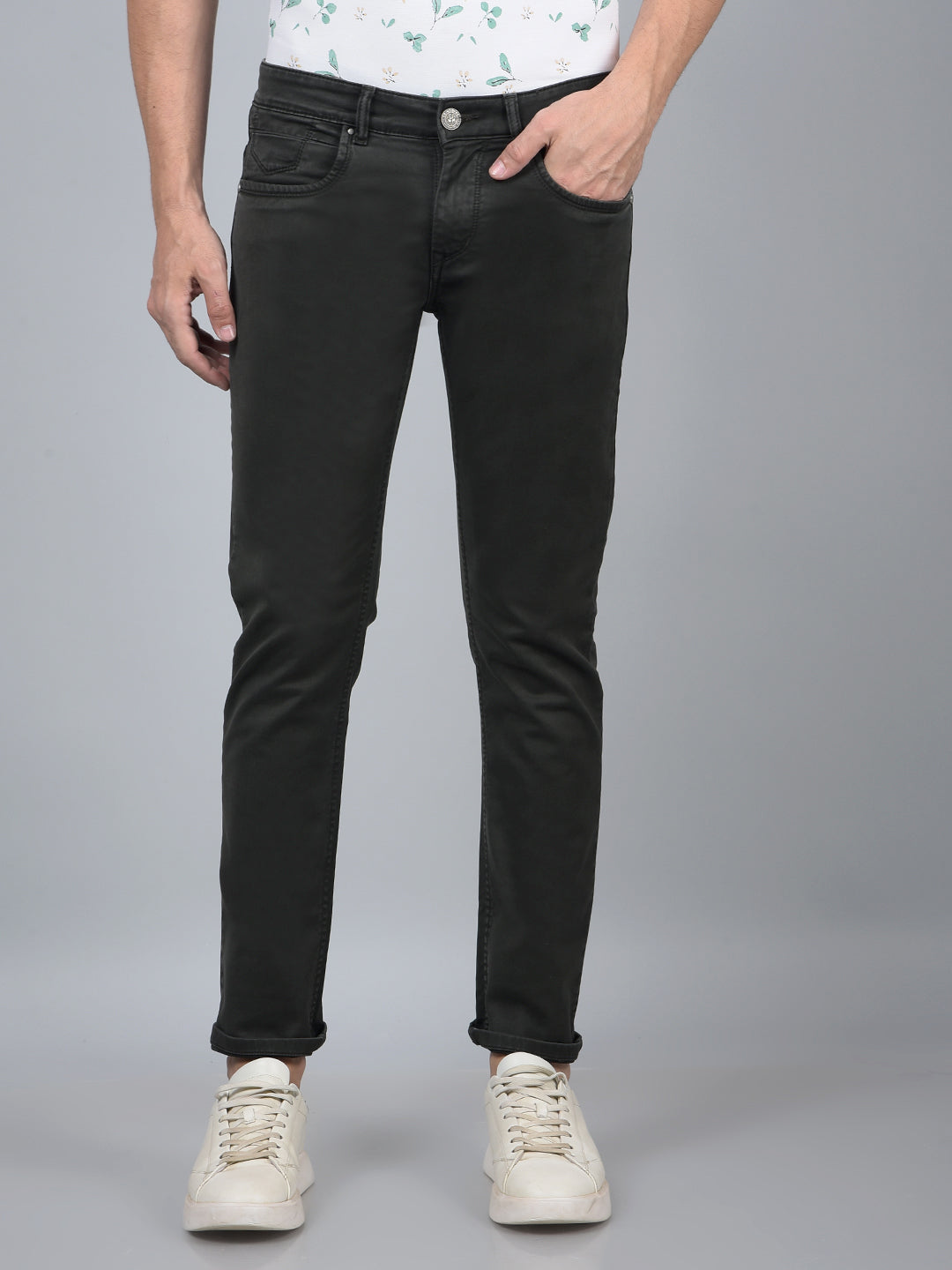 Olive Jeans-Men Jeans-Crimsoune Club