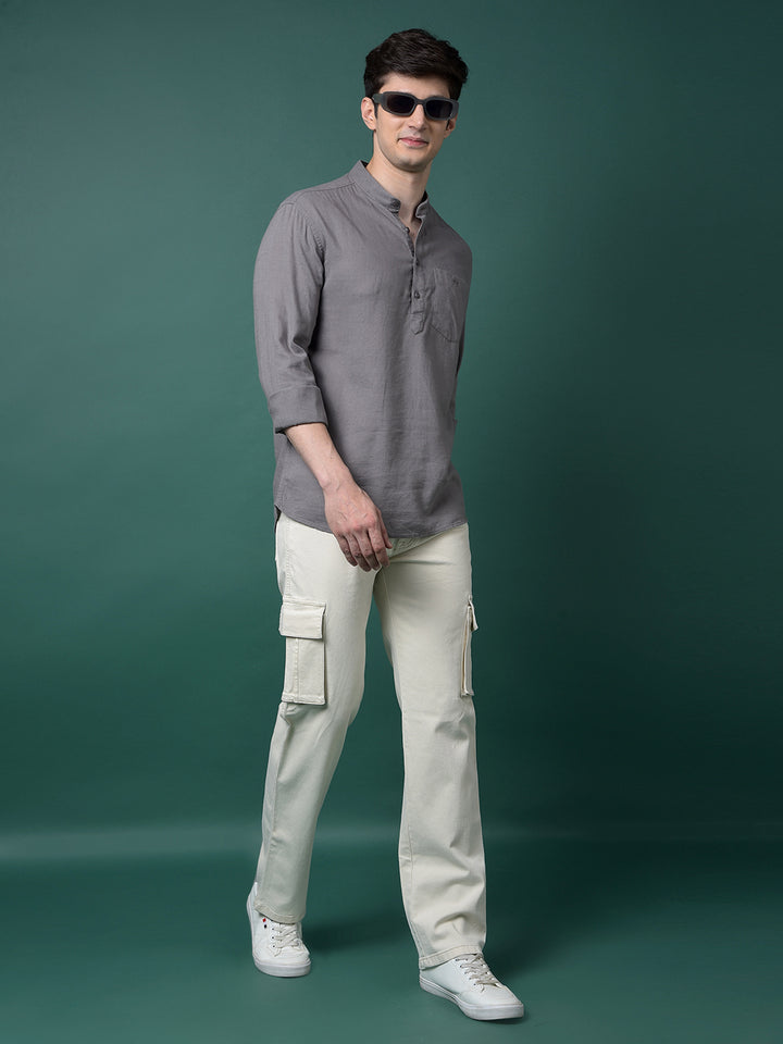 Off White Cargo Jeans-Men Jeans-Crimsoune Club