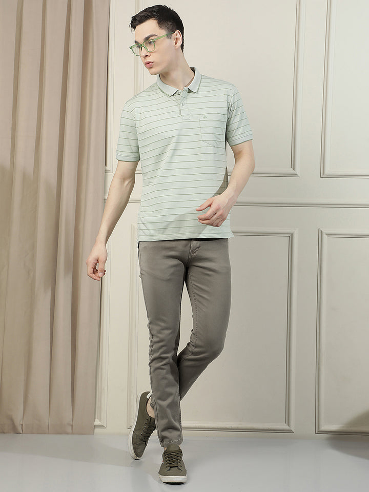 Earthy Olive Stretch Jeans-Men Jeans-Crimsoune Club