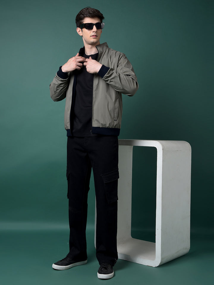 Black Baggy Cargo Jeans-Men Jeans-Crimsoune Club