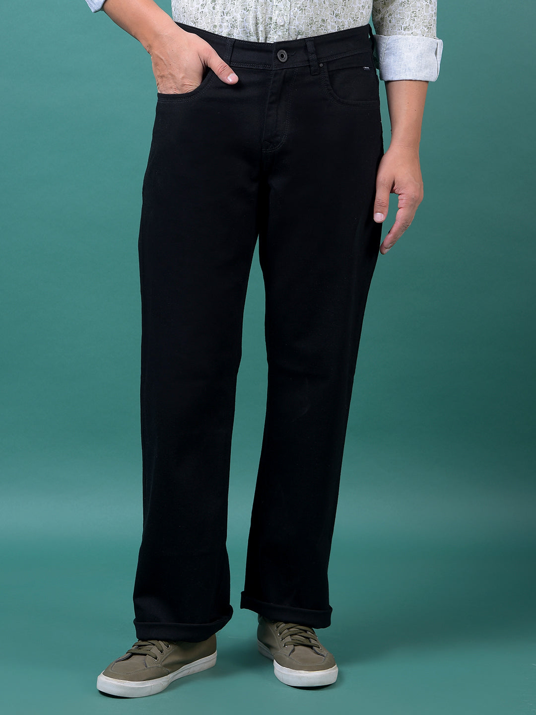 Black Baggy Jeans-Men Jeans-Crimsoune Club