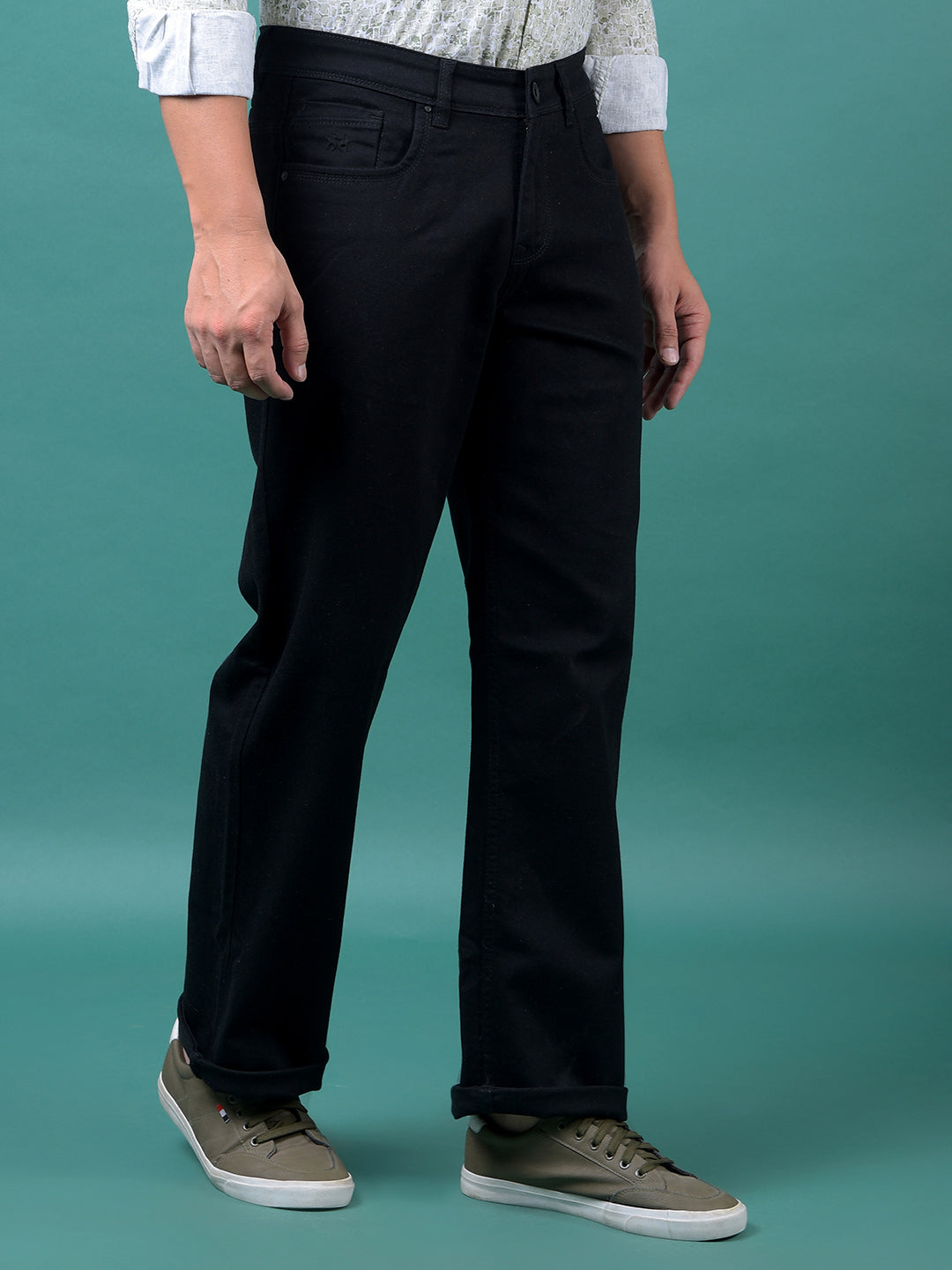 Black Baggy Jeans-Men Jeans-Crimsoune Club